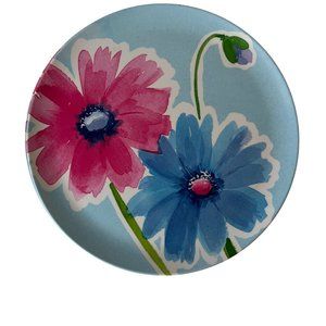 Melamine floral plates- set of 4